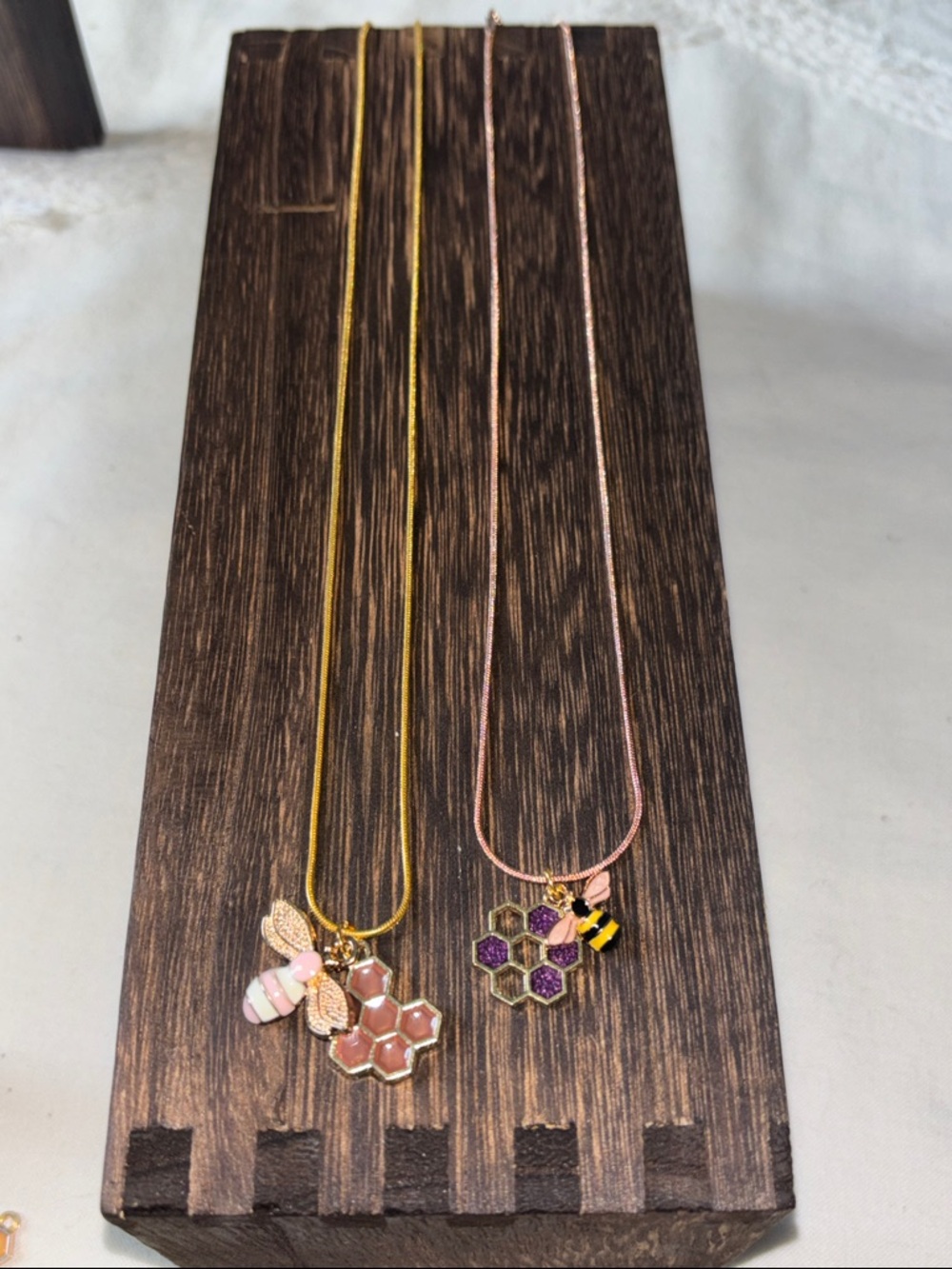 Handcrafted Mommy and Bay-Bee  Pendant Necklace Set